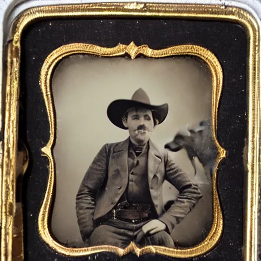 Image similar to tintype photo, bottom of the ocean, cowboy riding pig