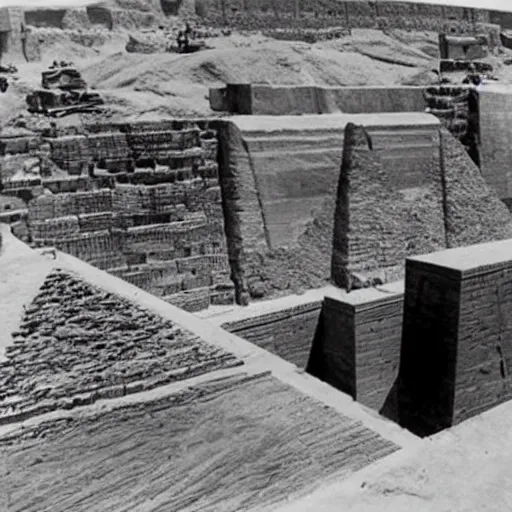 Prompt: The construction of the pyramids in the egypt era