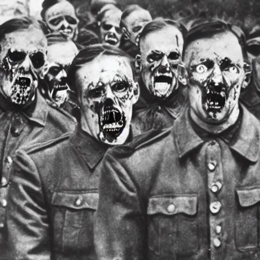 Image similar to nazi zombies, historical photograph