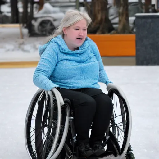 Image similar to anna frozen in wheelchair