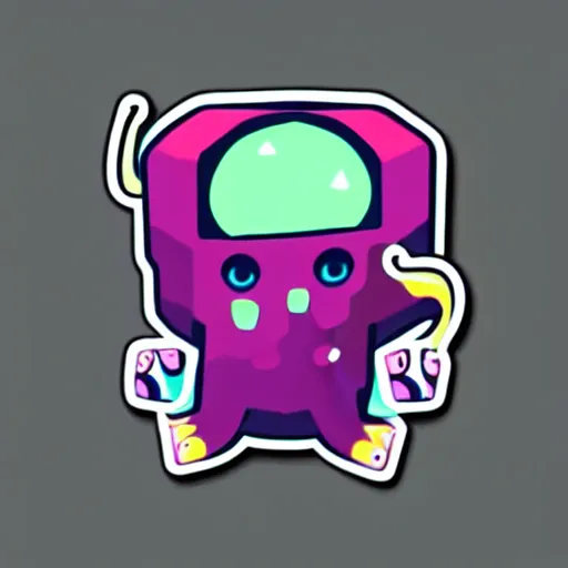 Image similar to cute monster skateboarding, sticker art, cronobreaker, beeple