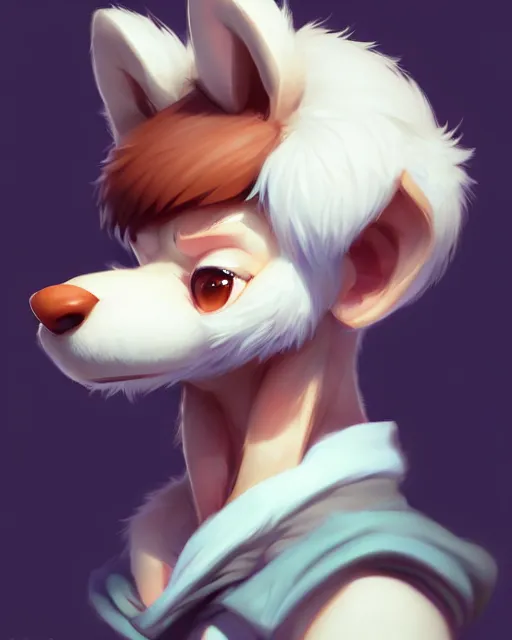 Image similar to character concept art of a cute male anthropomorphic furry | | adorable, key visual, realistic shaded perfect face, fine details by stanley artgerm lau, wlop, rossdraws, james jean, andrei riabovitchev, marc simonetti, and sakimichan, trending on weasyl