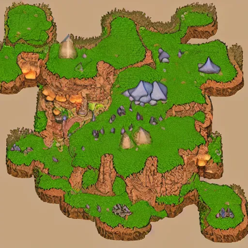 Prompt: render of the overworld map of a cartoony bean - themed 3 d action rpg, fantasy, map, cartoony