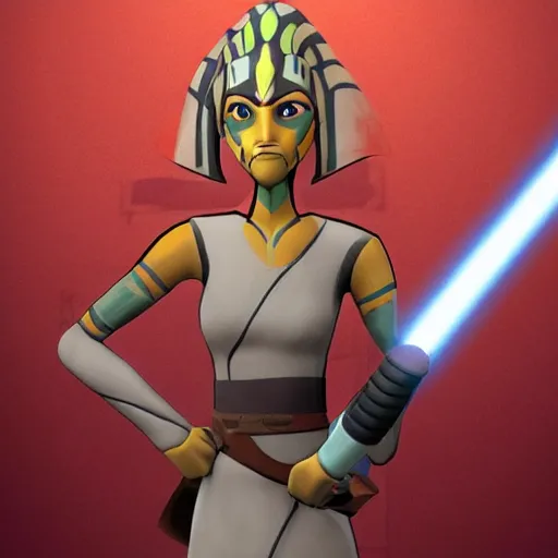 Prompt: ahsoka tano, star wars, star wars rebels, star wars clone wars, togruta,