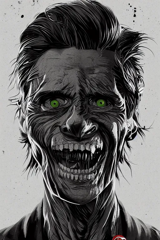 Prompt: willem dafoe, full body, big two toned eyes, teeth gritted, horror, intricate details, cinematic, epic, realistic, anatomy, tomer hanuka, uplight, artstation, photorealistic, scary