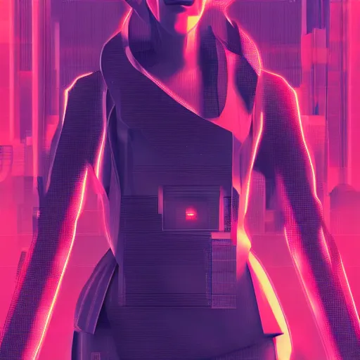 Image similar to cyberpunk emma watson as the leader of a futuristic communist nation, cybernetics, sharp lines, digital, artstation, colored in