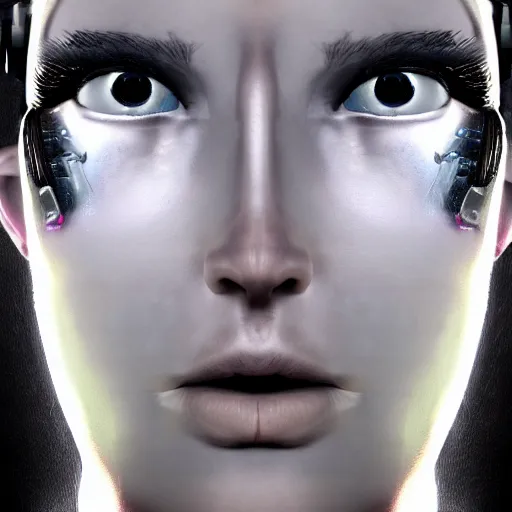 Image similar to portrait photo of a cybernetic cyborg half human face half robot face, fantasy art, sci - fi art, character design, circuitry, high tech, future, photorealistic, 8 k