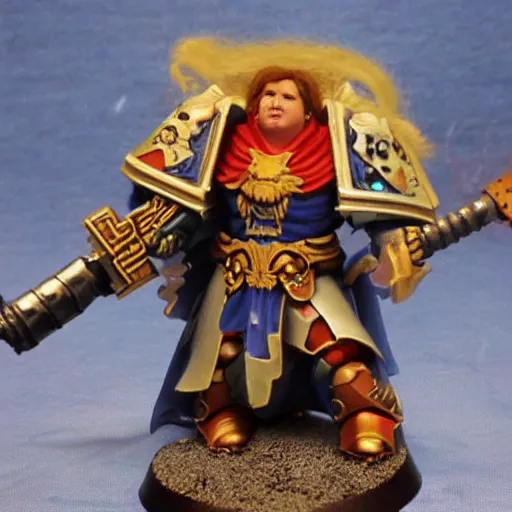 Prompt: chris chan as the emperor of mankind from war hammer 4 0 k