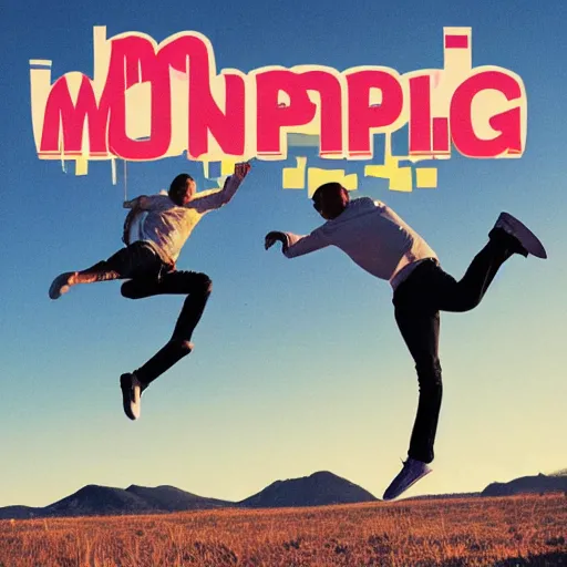 Image similar to man jumping album cover