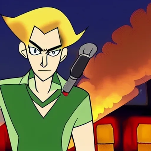 Image similar to a real photo of ben tennyson ( ben 1 0 ) smoking a cigarette