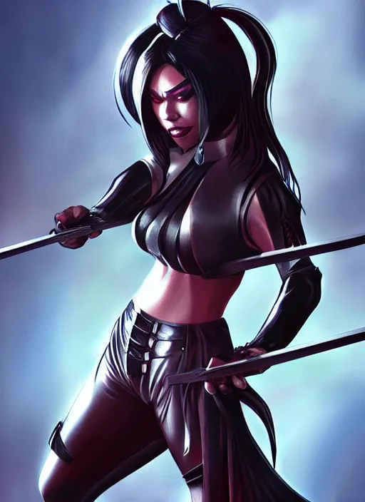 Image similar to katana from mortal kombat, drawn by artgerm, studio quality