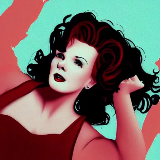 Image similar to heather chandler, heathers ( 1 9 8 9 ), deviantart, digital art, red hair, mean, beautiful, dangerous, vintage