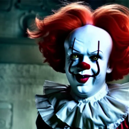 Image similar to Pennywise as Willy Wonka 4K quality super realistic