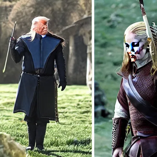 Image similar to donald trump as legolas