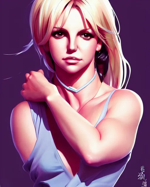 Image similar to britney spears, portrait shinkai makoto studio ghibli studio key hideaki anno sakimichan stanley artgerm lau rossdraws james jean marc simonetti elegant highly detailed digital painting artstation pixiv