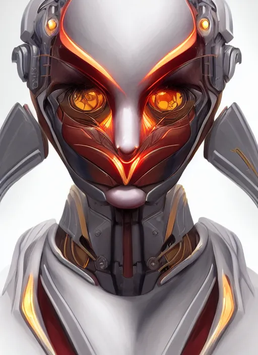 Image similar to portrait of a cyborg phoenix by Artgerm, biomechanical, hyper detailled, trending on artstation