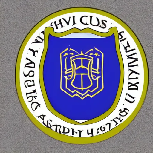 Image similar to high school badge, two - and - a - half dimensional