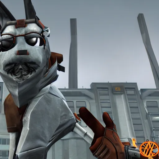 Image similar to half - life 2 civil protection furry