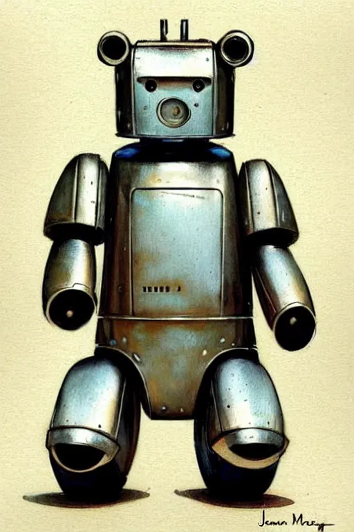 Image similar to ( ( ( ( ( 1 9 5 0 s retro future robot android aluminum bear. muted colors. ) ) ) ) ) by jean - baptiste monge!!!!!!!!!!!!!!!!!!!!!!!!!!!!!!