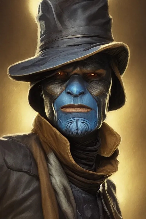 Image similar to Cad Bane from Star Wars, diffuse lighting, fantasy, intricate, elegant, highly detailed, lifelike, photorealistic, digital painting, artstation, illustration, concept art, smooth, sharp focus, art by John Collier and Albert Aublet and Krenz Cushart and Artem Demura and Alphonse Mucha