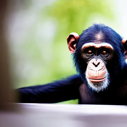 Image similar to chimpanzee wearing a suit and tie, ready for a meeting