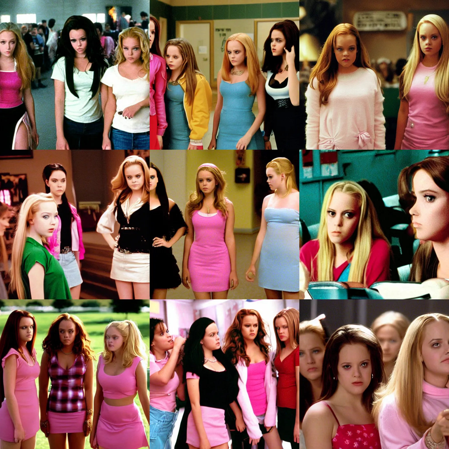 Prompt: a film still from mean girls ( 2 0 0 4 )