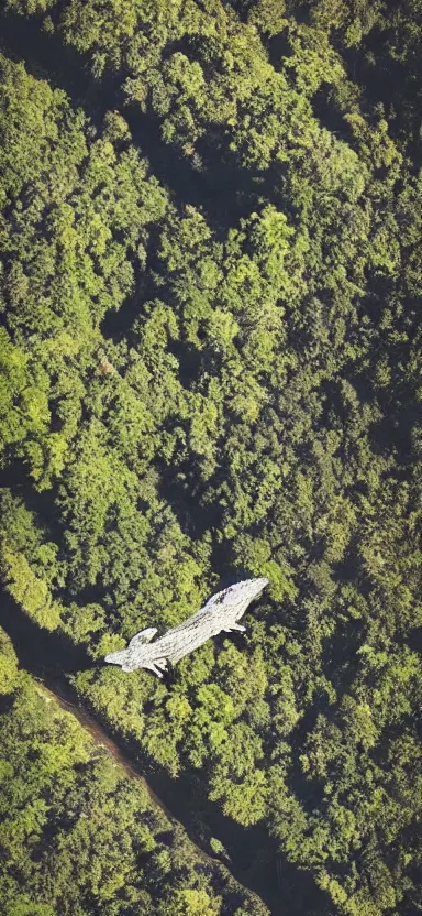 Image similar to “ a aerial photo of tyrannosaurus, side shot, by shunji dodo, 8 k resolution, high quality ”