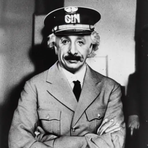 Prompt: Einstein as navy sergeant