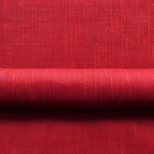 Prompt: red cloth fabric on the wind