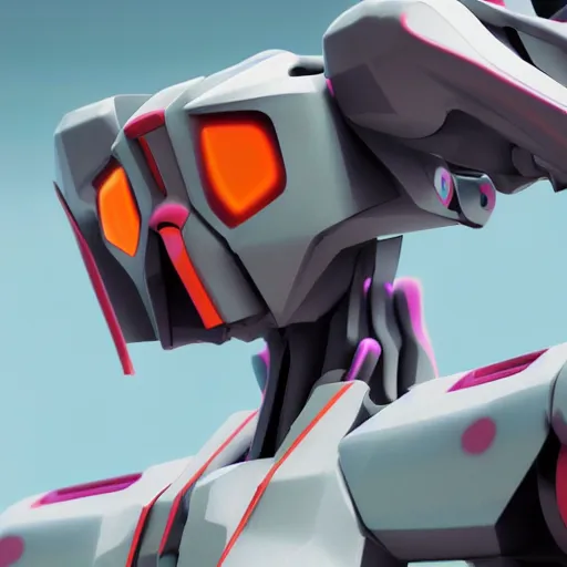 Image similar to neon Genesis evangelion 01 mech concept art close up shot face, 3d art, vfx, octane render, unreal engine, blender