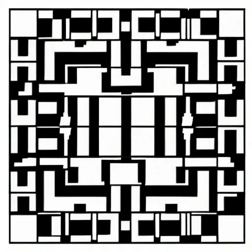 Image similar to black squares on 4 corners, symmetrical positioning