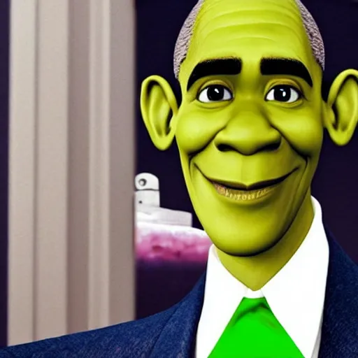 Image similar to shrek obama
