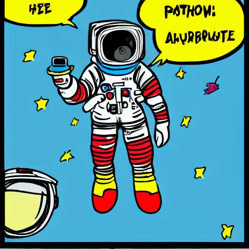Prompt: parrot astronaut, cartoon
