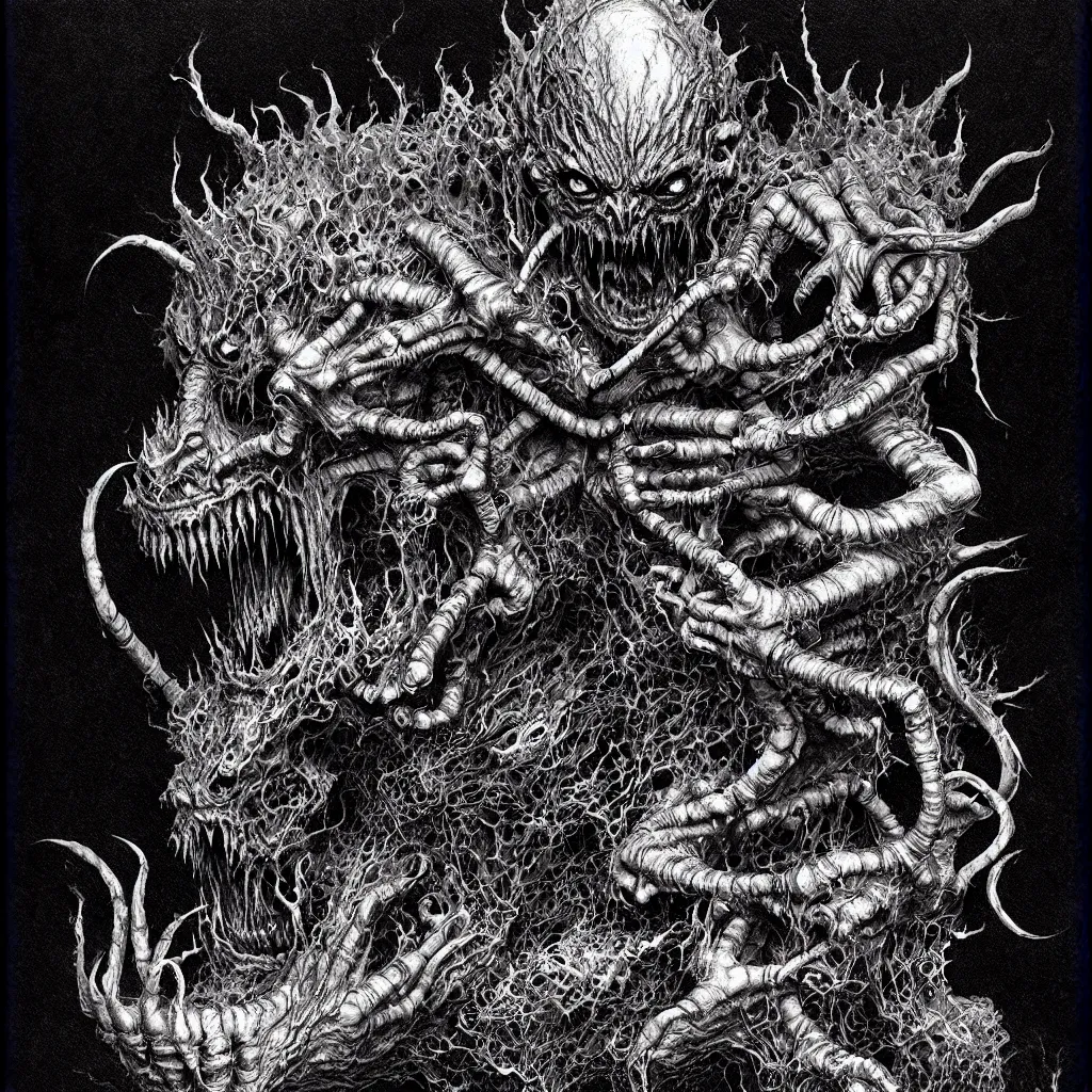 Image similar to a strange eerie magical scary creature in an eerie uncanny hell, translucent neon, horror, concept art, detailed, intricate, award - winning, cinematic, by kentaro miura