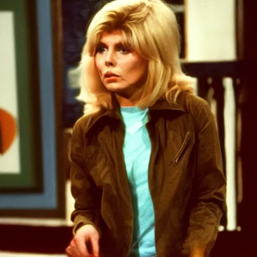 Image similar to high quality still of young Debbie Harry guest starring on That 70s Show