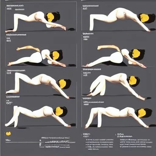 Image similar to ikea instruction sheet for 6 kama sutra positions, detailed diagrams.