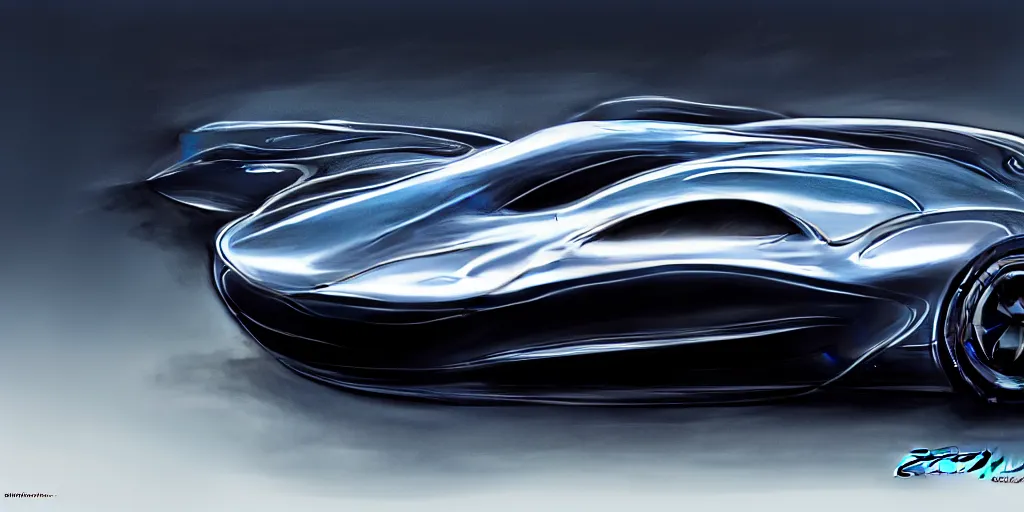 Image similar to new vehicle, wide body, intricate, elegant, highly detailed, digital painting, concept art, smooth, sharp focus, art style from Henrik Fisker and Bruce Kaiser and Scott Robertson and Dmitry Mazurkevich and Doruk Erdem and Jon Sibal