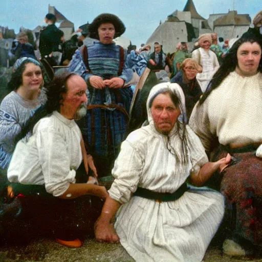 Prompt: photo of breton people, color, contemporary