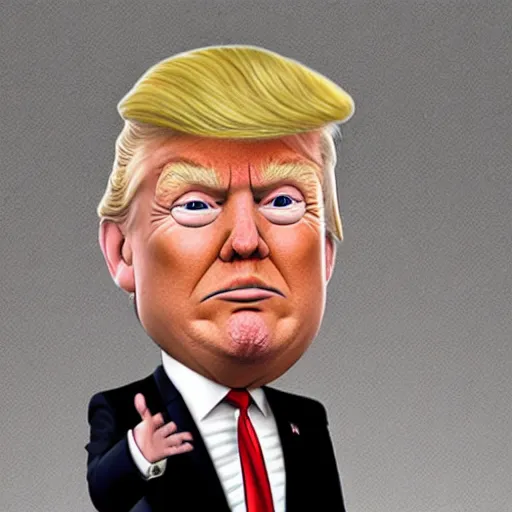 Prompt: donald trump caricature