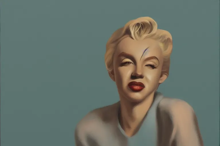 Image similar to portrait of merlyn monroe artwork by tim eitel