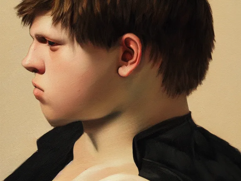 Image similar to a detailed profile oil painting of yung lean, intricate artwork by caravaggio. Trending on artstation. 8k