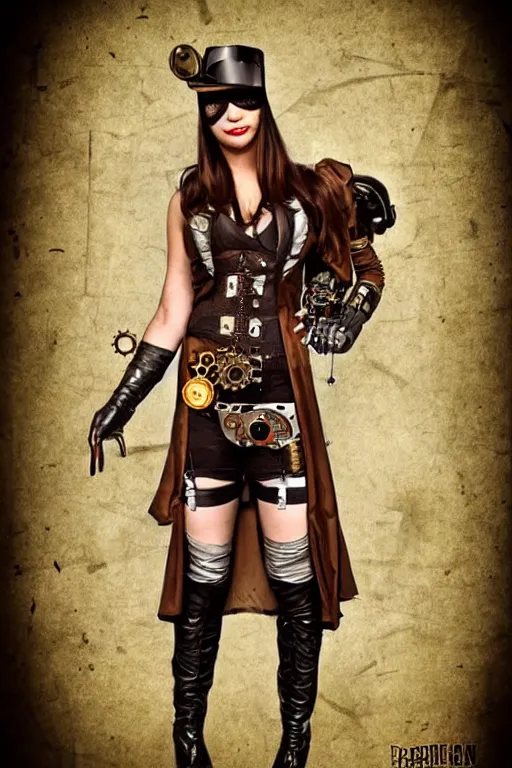 Image similar to steampunk superhero