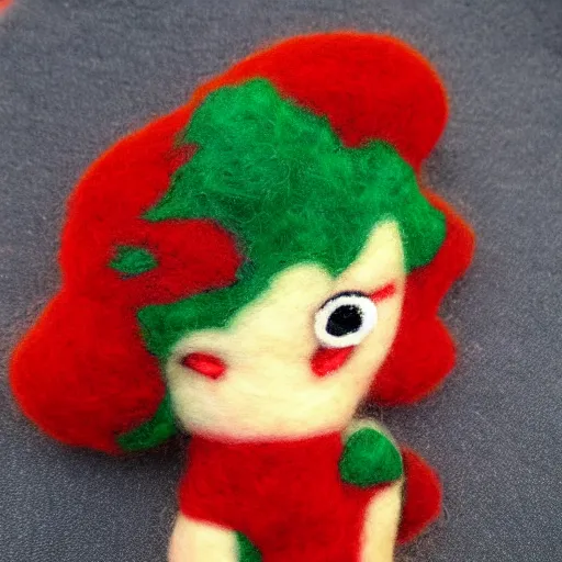 Image similar to a needle felted pyra, needle felting art.