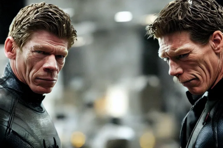 Image similar to film still of Thomas Haden Church as Eddie Brock in Spider-man 3 2007, 4k