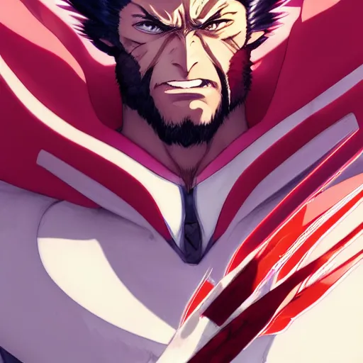 Image similar to anime portrait of Wolverine as an anime antagonist by Stanley Artgerm Lau, WLOP, Rossdraws, James Jean, Andrei Riabovitchev, Marc Simonetti, and Sakimichan, trending on artstation