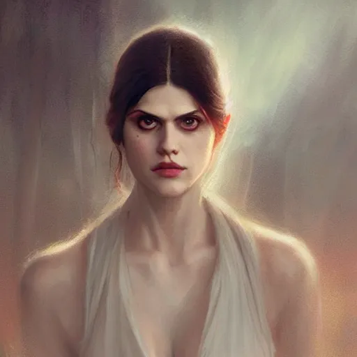 Image similar to A portrait of Alexandra Daddario, sith, star wars art, art by greg rutkowski, matte painting, trending on artstation