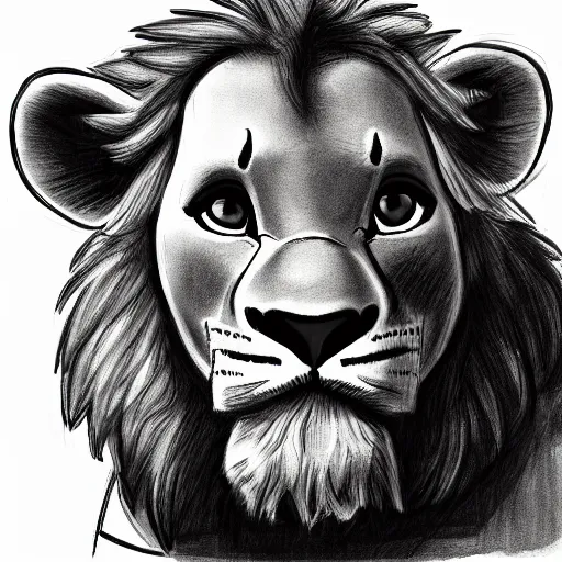 Prompt: sketch of Simba