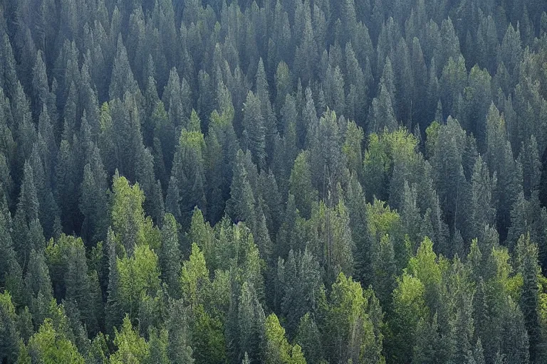 Image similar to beautiful swedish forest from the view of a mountain, breathtaking, cinematic, soft colors, sharp, by James Gurney