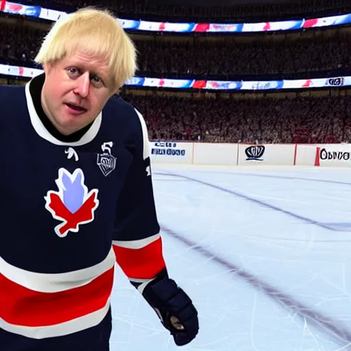 Prompt: Boris Johnson in NHL 21