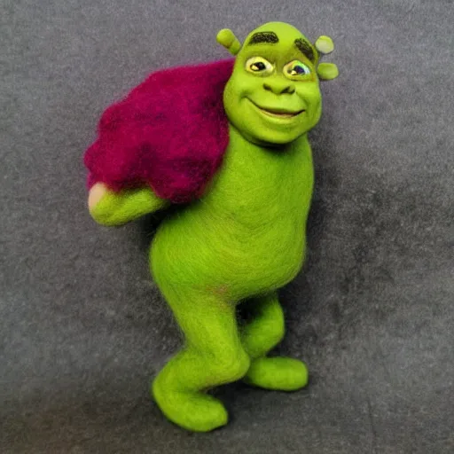 Image similar to shrek needle felted + needle felting art